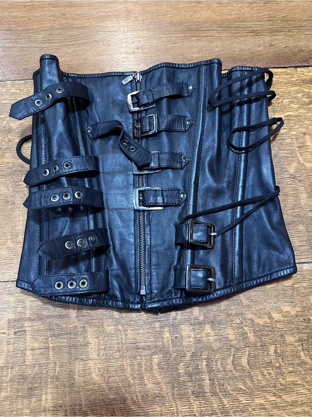 Vance corset sz XL lace up leather vest renaissance Halloween